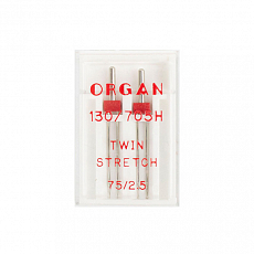 Купить Иглы стрейч ORGAN двойные (№75/2,5 2шт) оптом и в розницу недорого