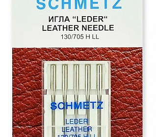 Иглы для кожи ассорти Schmetz 130/705H LL (№80(2),90(2),100)