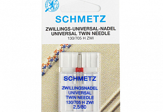 Иглы стандартные двойные SCHMETZ 130/705H ZWI №80/2.5 (1шт)