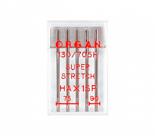 Иглы супер стретч ORGAN №75(3), 90(2), 5шт