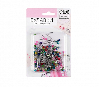 Булавка портновская металл 3,7см шар МИКС (уп.100шт)