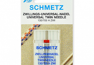 Иглы стандартные двойные SCHMETZ 130/705H ZWI №90/3.0 (1шт)